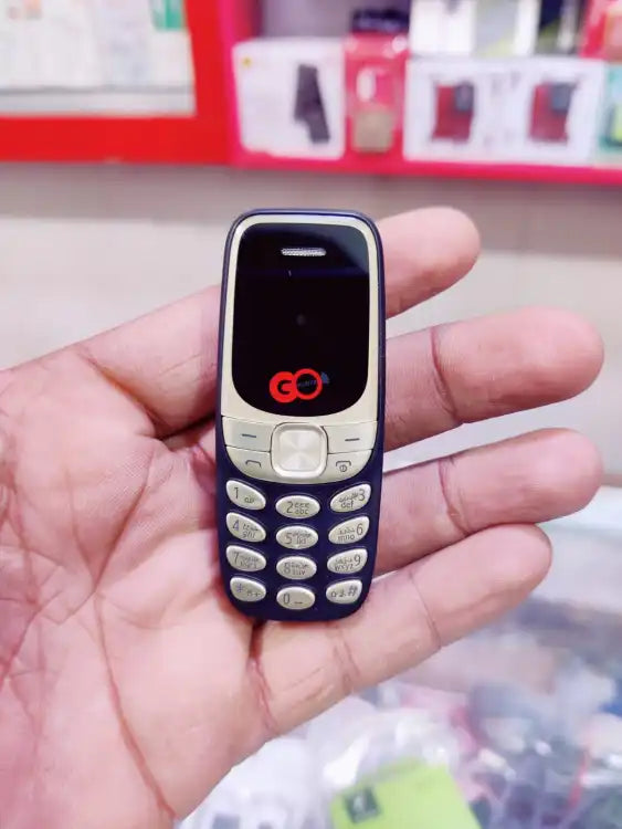 Go Mobile Mini G1000 - Finger Size Mobile - Ungli Jitna Mobile - Dual Sim - Official PTA Approved - Without camera - Auto call recording - Voice Changer - Bluetooth - Bluetooth dialer - 380mAH Battery - Smallest Phone in World - Memory card Supported