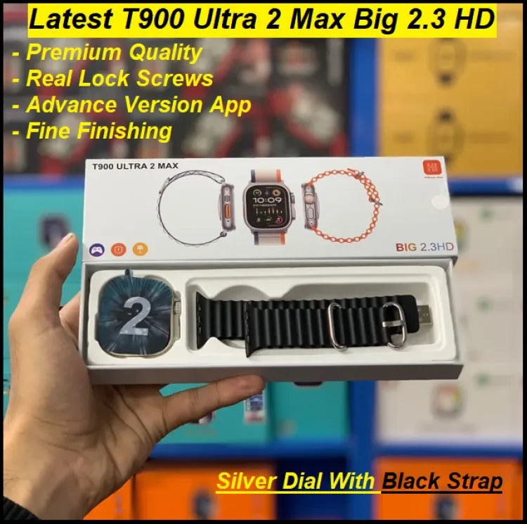 T900 Ultra 2 Max Series 9 Smart Watch Big 2.3 HD Display WIreless Charging - Game - BT Calls Sports & Fitness