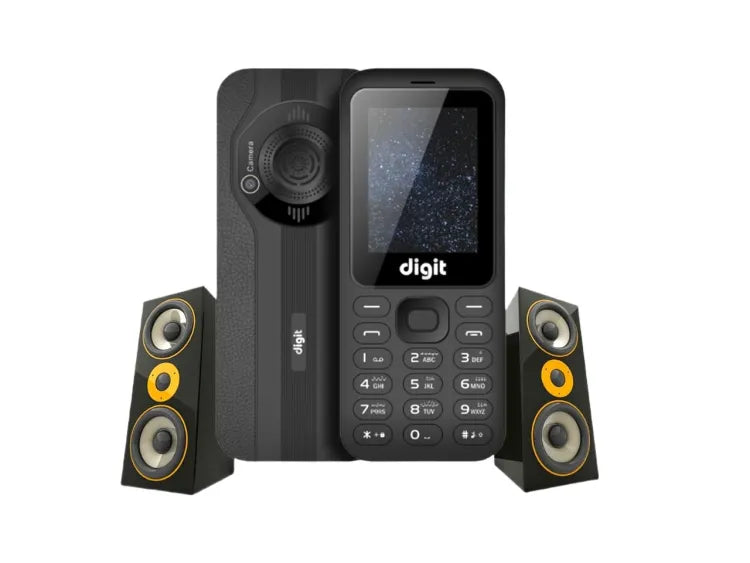 Digit Hero - 2.4 Inch Display - 3000mAH Battery - Voice changer - Loud Speaker - Torch Light - Dual Sim - SD Card Supported - Smart Camera - FM radio - Audio & Video Player - PTA Approved with 1 Year brand warranty